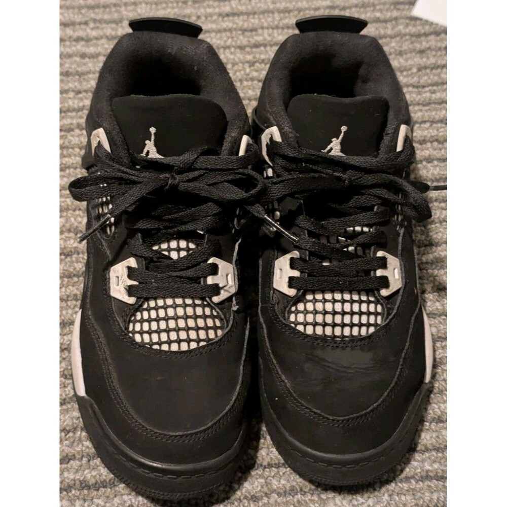 Nike Air Jordan 4 Retro White Thunder Black Kids Size 3Y [Or 3C] FQ8213-001